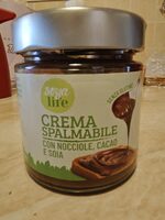 Crema spalmabile con nocciole, cacao e soia