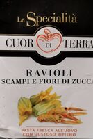 Ravioli scampi e fiori di zucca