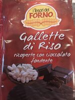 Gallette di riso ricoperte al cioccolato fondente