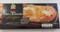 Pizza patate e mozzarella al tagliere