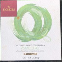 Cioccolato bianco con granella pistacchio