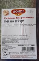 Sfoglia verde per lasagne