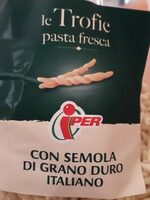 Le trofie pasta fresca con semola di grano duro italiano