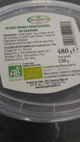 Olives noires denoyautees en saumure