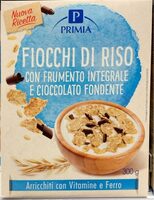 Fiocchi di riso con frumento integrale e cioccolato fondente