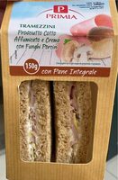 Tramezzini prosciutto cotto affumicato e crema con funghi porcini