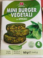 Mini burger vegetali con spinaci