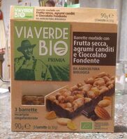 Barrette morbide con Frutta secca, Agrumi canditi e Cioccolato fondente