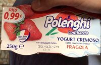 Yogurt cremoso fatto con latte fresco fragola