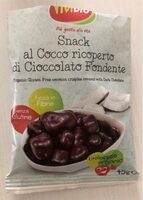 Snack al cocco ricoperto con cioccolato fondente