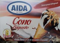 Cono gusto panna e cacao in cialda croccante