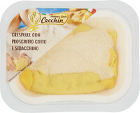 Crespelle con prosciutto cotto e stracchino