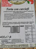 Torta con carciofi