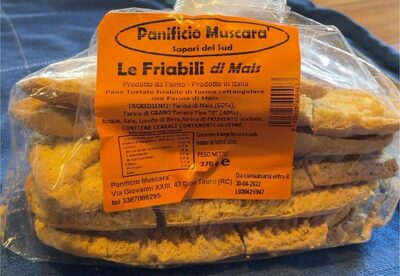 Pane tostato friabile con farina di Mais