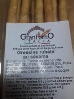 Gressins rubata au sésame