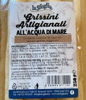Grissini artiginali all’acqua di mare