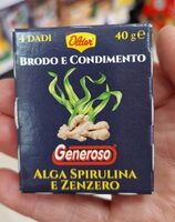 Brodo e condimento alga spirulina e zenzero