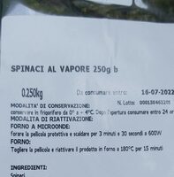 Spinaci a vapore