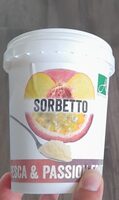Sorbetto pesca e passion fruit
