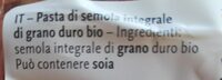 Filini integrali di grano duro
