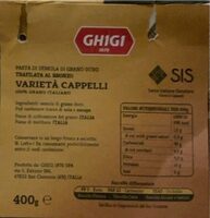 Pasta di semola di grano duro, varietà Cappelli
