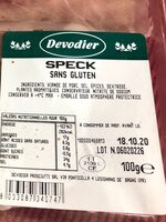 Speck sans gluten