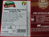 Hamburger bovino adulto razza piemontese