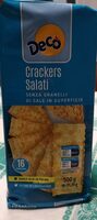 Crackers salati senza granelli di sale in superficie