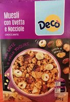 Muesli con uvetta e nocciole croccante