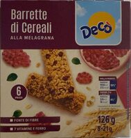 Barrette di cereali alla melagrana