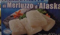 Porzioni di filetto di merluzzo d’Alaska