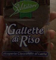 Gallette di riso ricoperte di cioccolata al latte