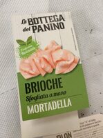 Brioche sfogliata a mano mortadella