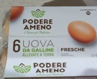 Uova da galline allevate a terra fresche