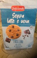 Frollini senza latte uova e con gocce di cioccolato fondente
