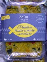 Paella di frutti di mare e verdure