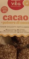 Dolcetto cacao e polvere di cocco
