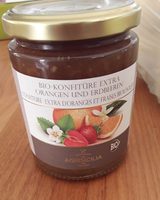 Confiture extra d'oranges et fraises biologique
