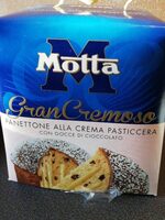 Panettone con crema pasticcera con gocce di cioccolato