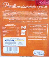 Panettone cioccolato e pesca