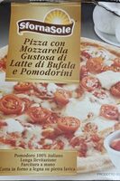 Pizza con mozzarella di bufala e pomodorini