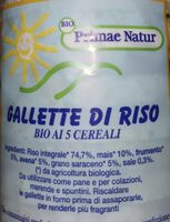 Gallette di riso bio ai 5 cereali