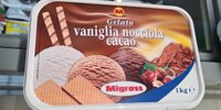 Gelato vaniglia nocciola cacao