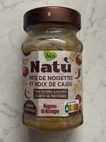Purée de noisettes et noix de cajou