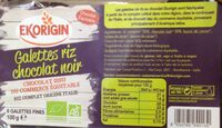 Galettes de riz chocolat noir