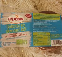 Galettes riz chocolat lait