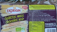 Galettes maïs chocolat noir