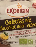 Galettes riz chocolat noir-citron