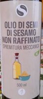 Olio di semi di sesamo non raffinato
