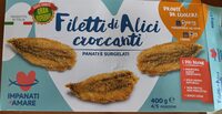 Filetti di alici croccanti panati e surgelati